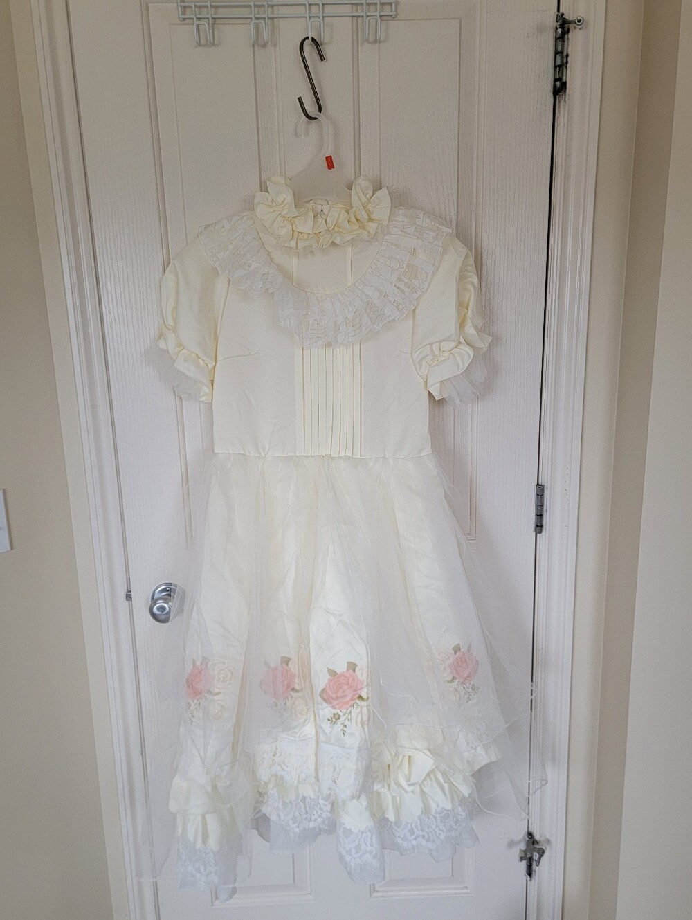 Ivory Cream Floral Tulle Costume Dress
